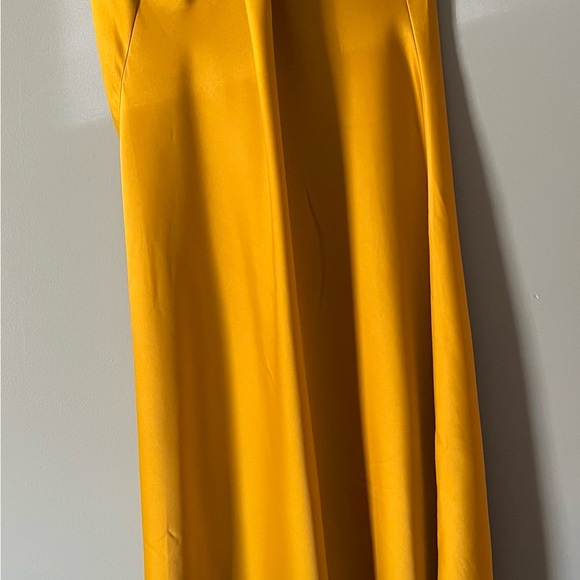 Banana Republic Yellow Sheath Maxi Dress Cowl Neck Sleeveless - Picture 3 of 6